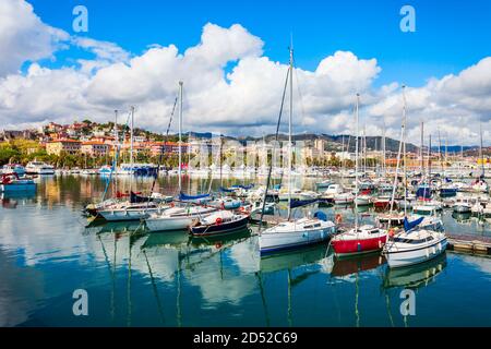 Boote und Yachten im Hafen La Spezia, Ligurien Region in Italien Stockfoto