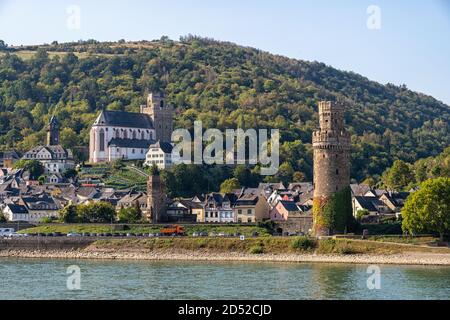 Der Ochsenturm in Oberwesel am Rhein Stockfoto