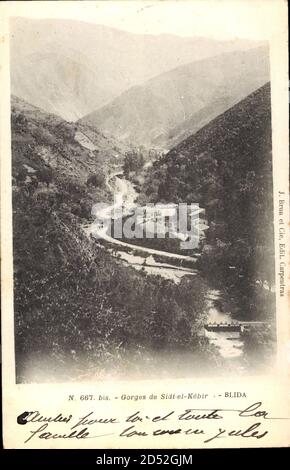 Blida Algerien, Blick durch die Schlucht von Sidi el Kebir Stockfoto