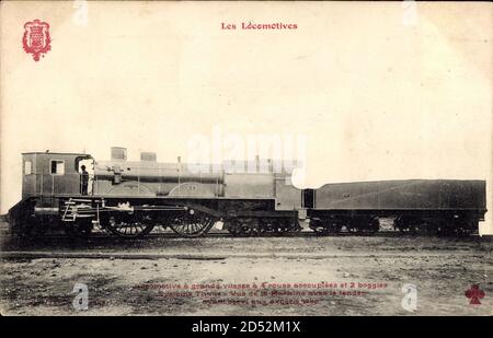 Französische Eisenbahn, Chemin de fer, Lokomotive, Ausschreibung weltweit Stockfoto