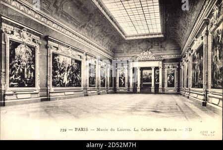 Paris, Musée du Louvre, La Galerie des Rubens, Gemäldegalerie Stockfoto