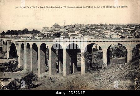 Constantine Algerien, Pont Sidi Rached au dessus de l'abime, longeur de 432m - weltweite Nutzung Stockfoto