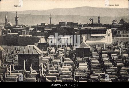 Damaskus Syrien, Tombeau turc, Friedhof, Gräber weltweit im Einsatz Stockfoto