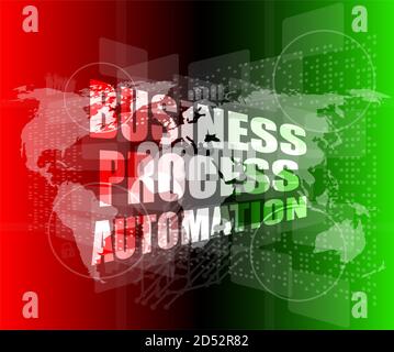 von Geschäftsprozessen Automatisierungsschnittstelle Hallo Technologie Stockfoto