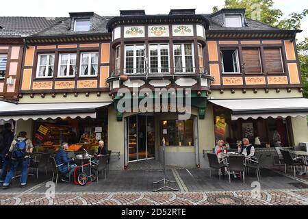 Cafe Schragen Restaurant in Ahrweiler, Rheinland-Pfalz, Deutschland, Europa Stockfoto