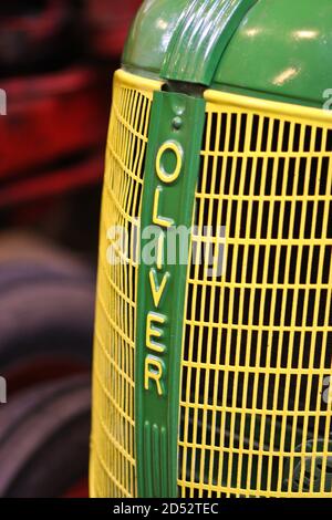 Alte Traktoren in einem Museum in dänemark: gammel Elstrup Stockfoto
