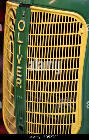 Alte Traktoren in einem Museum in dänemark: gammel Elstrup Stockfoto