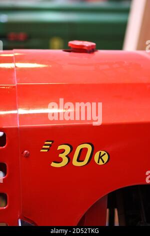Alte Traktoren in einem Museum in dänemark: gammel Elstrup Stockfoto