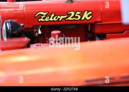 Alte Traktoren in einem Museum in dänemark: gammel Elstrup Stockfoto