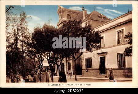 Aumale Algerien, Hôtel de Ville et la Poste, Postamt, Rathaus Stockfoto