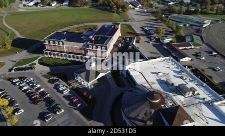 Luftaufnahme von Saratoga Casino und Hotel in Saratoga Springs, NY Stockfoto