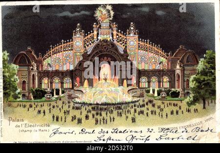 Paris, Exposition Universelle 1900, Palais de l'Electricite weltweit Stockfoto