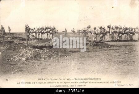 Merada Marokko, Touchante Ceremonie, Begräbniszeremonie, Gräber, Friedhof - weltweit im Einsatz Stockfoto