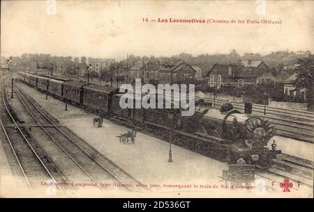 Chemins de fer Paris Orléans, Locomotive Compound, Type Atlantic, Série 3000 - weltweite Nutzung Stockfoto