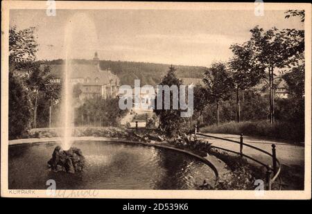 Polanica Zdrój Bad Altheide Schlesien, Springbrunnen, Weg, Kurpark Stockfoto