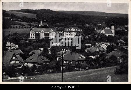 Polanica Zdrój Bad Altheide Schlesien, Gesamtansicht des Ortes Stockfoto