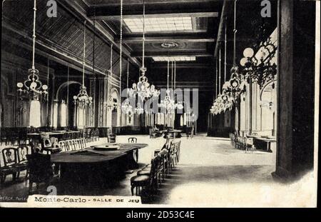 Monte Carlo Monaco, vue générale de la Salle de Jeu, Roulette – weltweite Nutzung Stockfoto