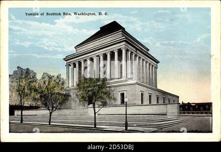 Washington DC USA, Blick auf den Tempel des schottischen Ritus, Freimaurerloge Stockfoto