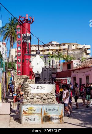 Callejon de Hamel, Havanna, Provinz La Habana, Kuba Stockfoto