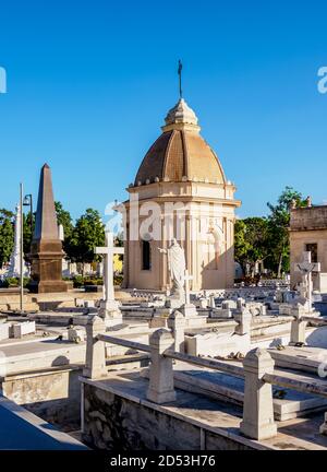 Nekropole Cristobal Colon, Vedado, Havanna, Provinz La Habana, Kuba Stockfoto