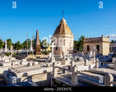 Nekropole Cristobal Colon, Vedado, Havanna, Provinz La Habana, Kuba Stockfoto