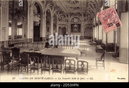 Monte Carlo Monaco, La Nouvelle Salle de Jeux, Casino, Innenansicht - weltweite Nutzung Stockfoto