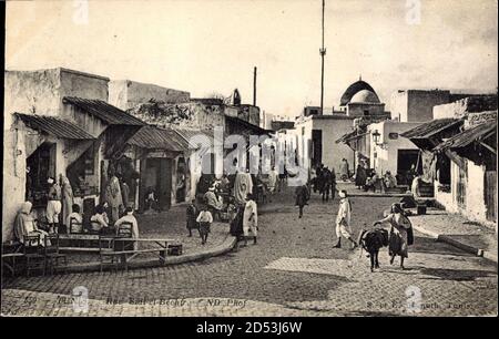 Tunis Tunesien, Rue Sidi el Béchir, Straßenpartie, Passanten - weltweite Nutzung Stockfoto