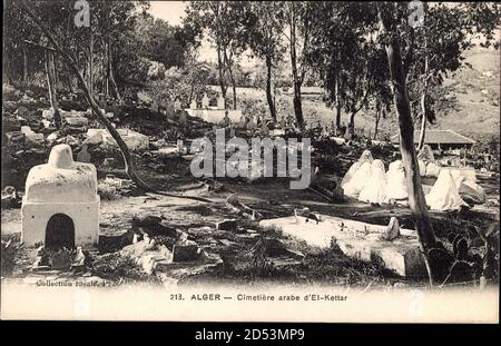 Alger Algerien, Cimetière arabe del Kettar, Friedhof weltweit Stockfoto