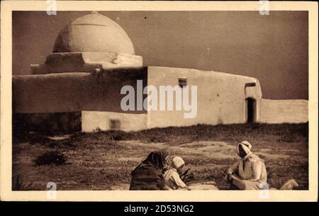 Sfax Tunesien, Cimetiere arabe, Teilansicht von einem Friedhof Stockfoto