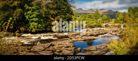 The Falls of Dochart, Killin, Schottland, Großbritannien Stockfoto