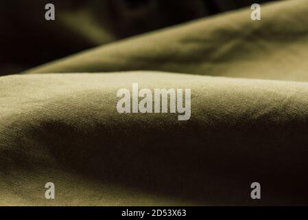 Olive grün Stoff Stoff Stoff Textur. Grüne Tuch Hintergrund Textur Stockfoto