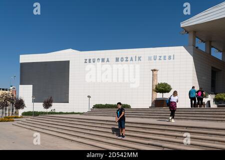 Gaziantep, Türkei-September 14 2020: Ansicht des Zeugma Mosaikmuseums. Stockfoto