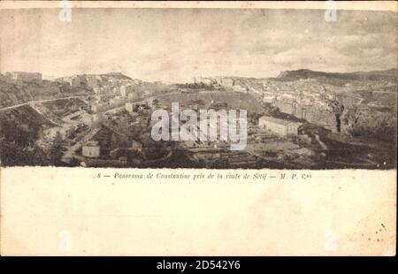 Constantine Algerien, Panorama Pris de la Route de Sétif - weltweite Nutzung Stockfoto
