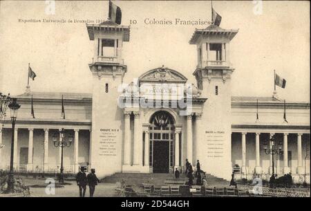 Brüssel Weltausstellung 1910, Colonies Francaises, Entrée weltweit Stockfoto