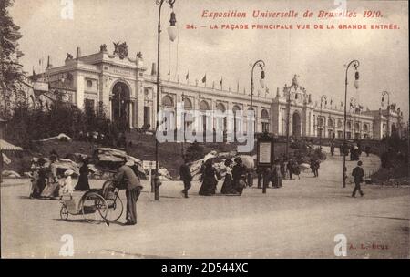 Brüssel Weltausstellung 1910, La Facade Principale vue de la Grande Entrée weltweit im Einsatz Stockfoto