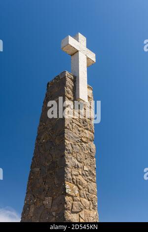 Schöne Aussicht auf das Denkmal in Cabo da Roca, in der Nähe von Lissabon, Portugal Stockfoto