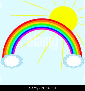 Eine Illustration eines bunten Regenbogens, Vektor, Vektor EPS 10 Stock Vektor