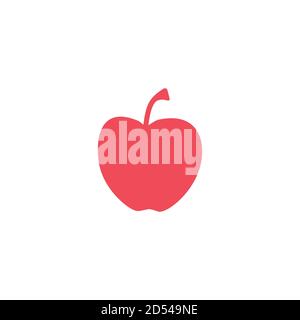Rote Apfel Vektorgrafik auf weißem Hintergrund EPS 10 Stock Vektor