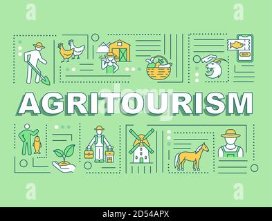 Bauernhöfe Wort Konzepte Banner Stock Vektor