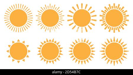 Sonne-Icon-set Stock Vektor