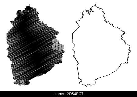 Leslie County, Kentucky (US County, Vereinigte Staaten von Amerika, USA, US, US) Karte Vektor Illustration, scribble Skizze Leslie Karte Stock Vektor