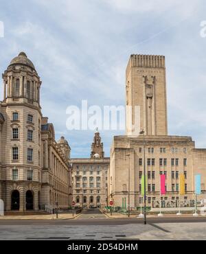 Das George's Dock Building, das einen Ventilator Schacht für beherbergt Der Mersey Tunnel Stockfoto