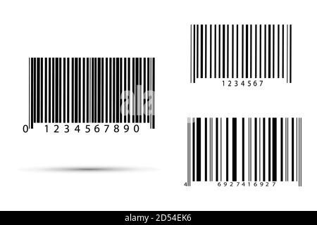 Realistisches Barcode-Symbol. Ein moderner einfacher, flacher Barcode. Marketing, das Konzept des Internets. Stock Vektor