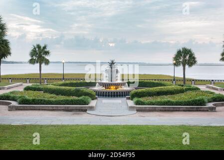 Charleston Ananas-Brunnen Stockfoto