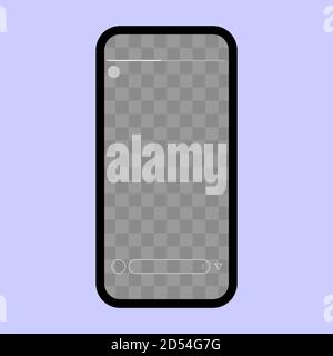 Instagram Stories Social Media Interface Mockup Clean Vektor Illustration Stock Vektor