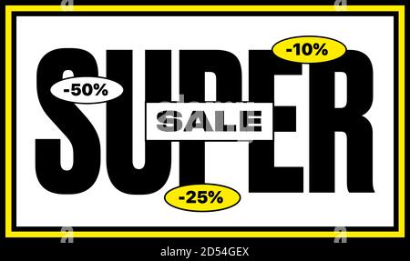 Super Angebot. Verkaufsposter. Urbaner Stil. Trap-Stil. Bold Typography Stock Vektor