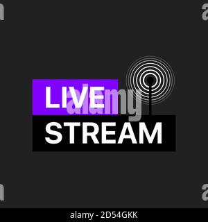Live Stream Untere Dritte Vektorgrafik Stock Vektor