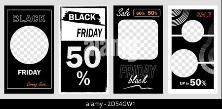 Black Friday Sale Instagram Stories Vorlage Stock Vektor