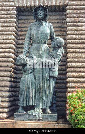 Pretoria, Südafrika. Statue im Voortrekker Monument. Stockfoto
