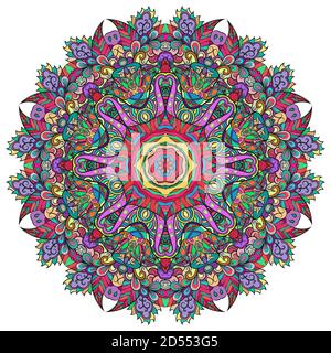 Mandala, tracery Rad Mehndi Design Stock Vektor